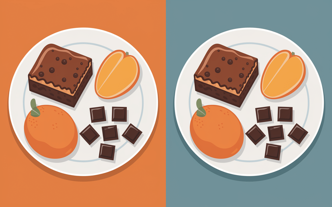 Comparaison visuelle brownie patate douce et traditionnel