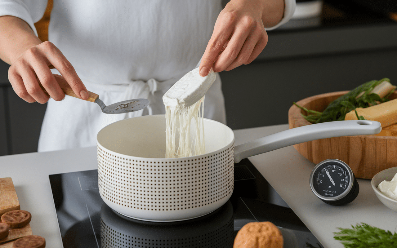 étapes techniques fabrication de fromage de chèvre maison