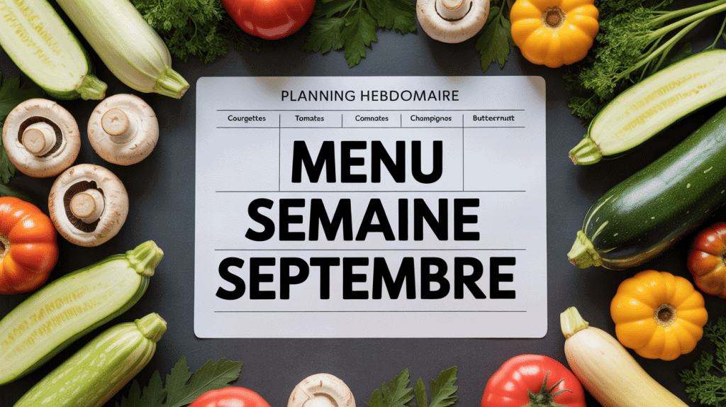 idee menu semaine septembre table legumes planning
