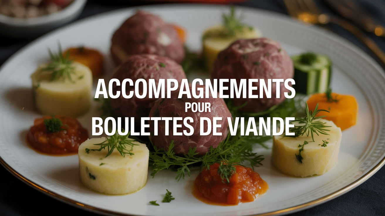 accompagnement boulette de viande élégant et varié