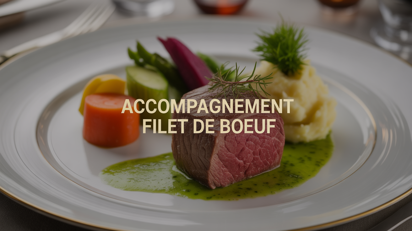 Accompagnement filet de boeuf avec légumes et purée