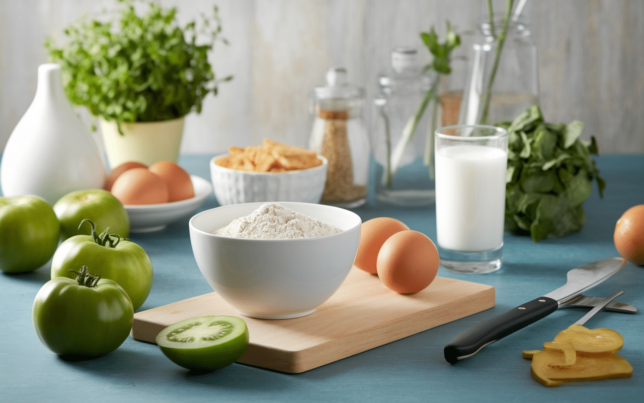 ingredients beignets de tomates vertes recette