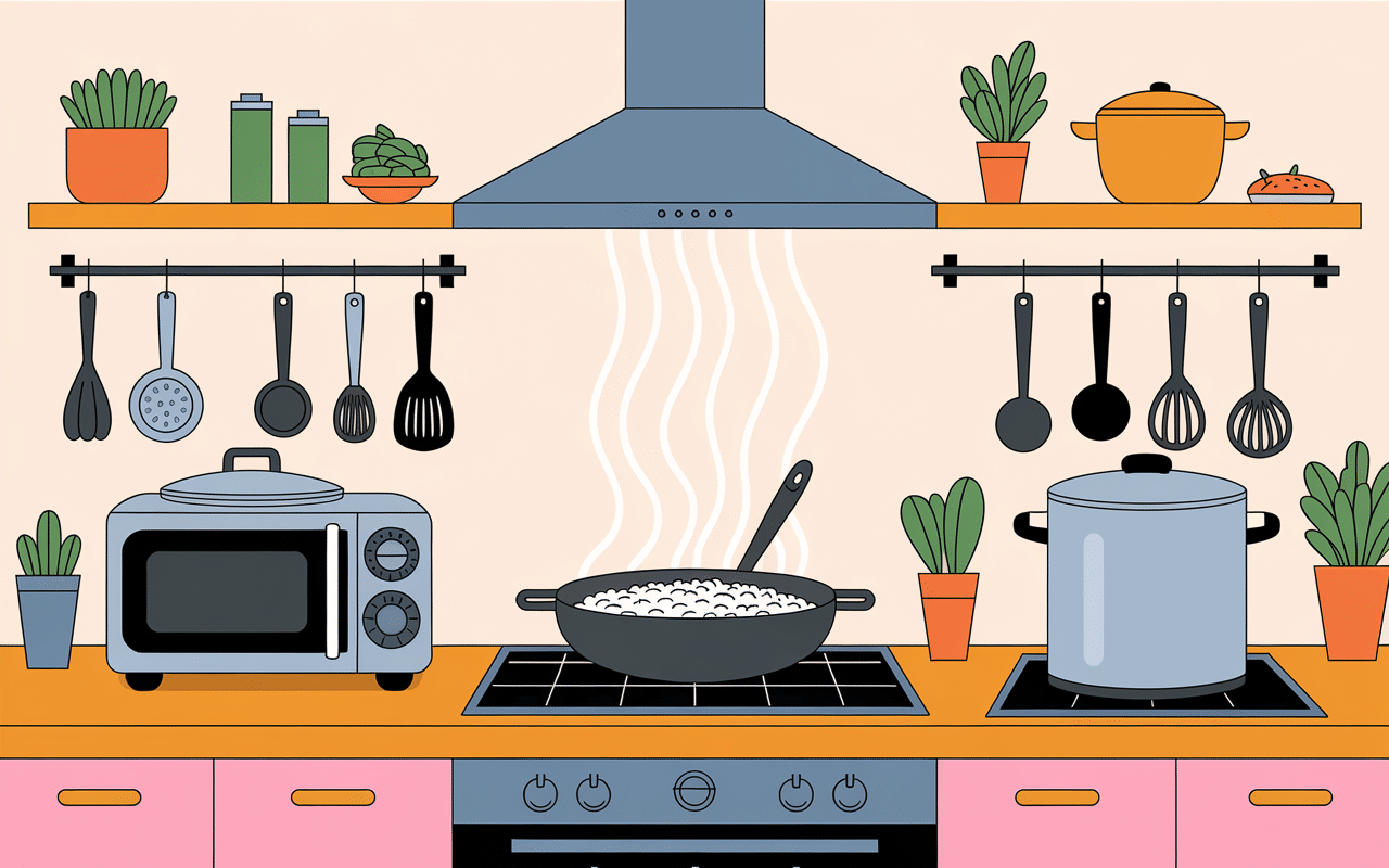 comment réchauffer du riz micro-ondes poêle vapeur