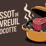 cuissot de chevreuil en cocotte avec légumes et herbes