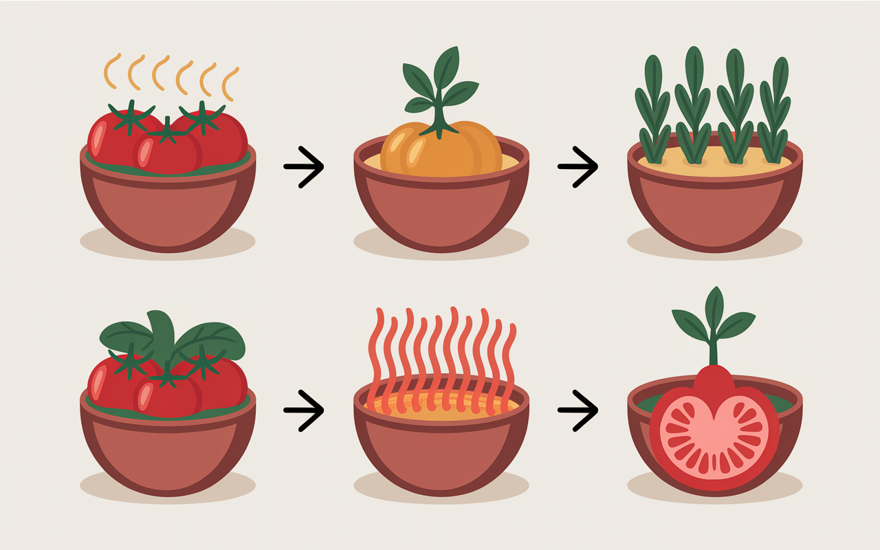 Etapes clefs conserve de tomates en bocaux sans sterilisation en images