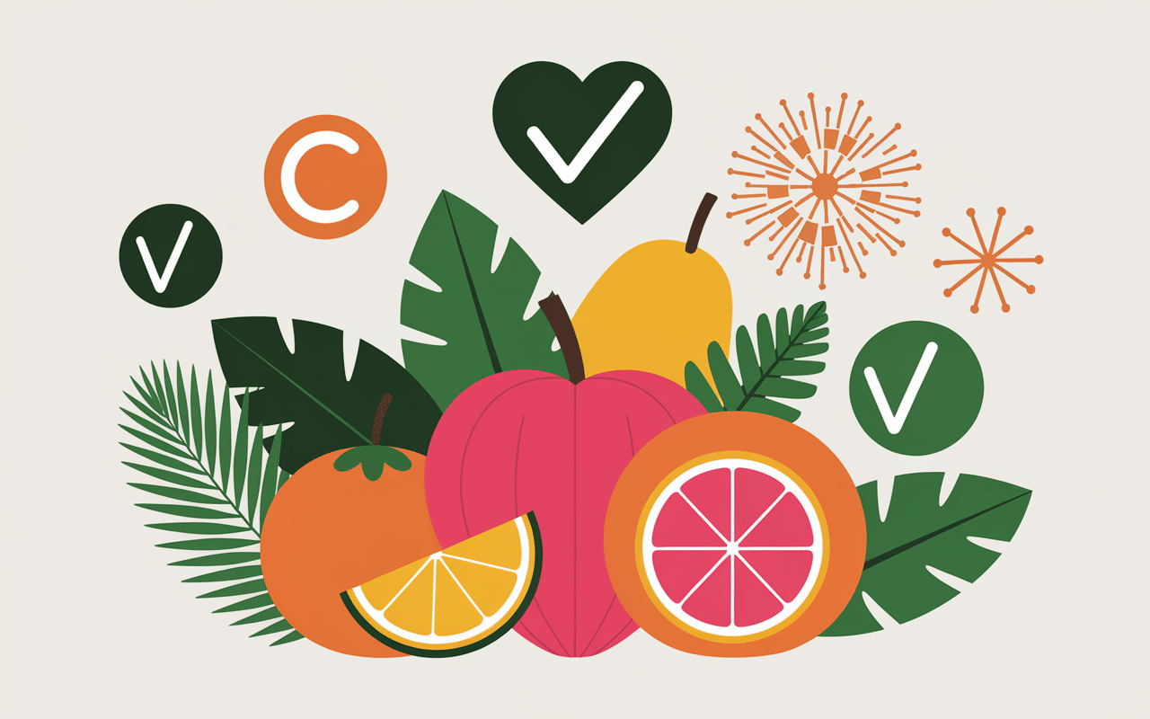 fruits en v bienfaits nutritionnels illustration