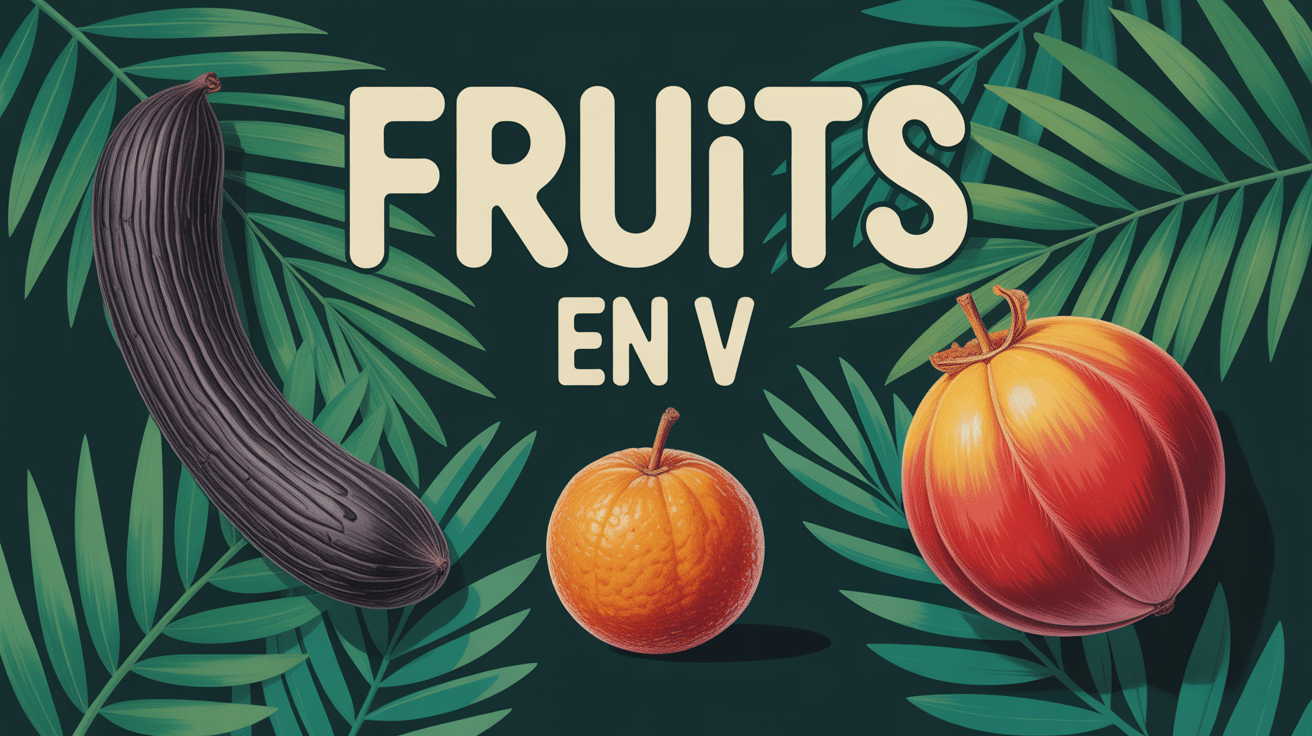 illustration artistique fruits en v exotiques