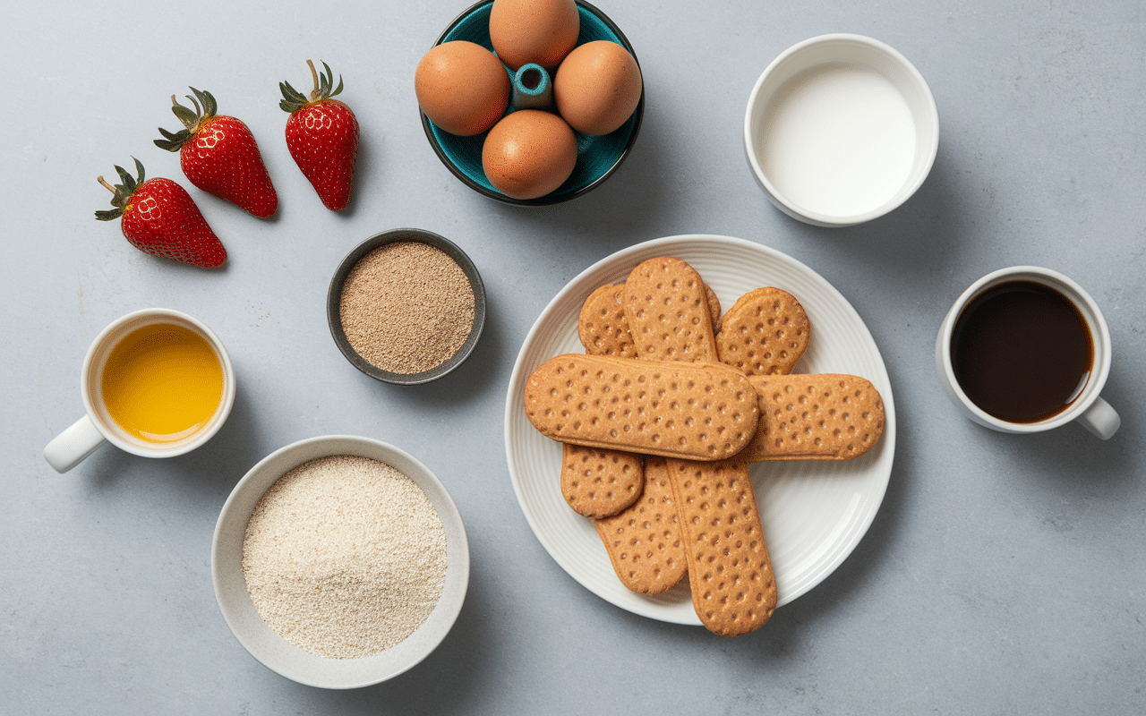 Ingrédients charlotte aux fraises crème pâtissière qualitatifs