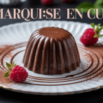 marquise en cuisine dessert chocolat élégant assiette porcelaine