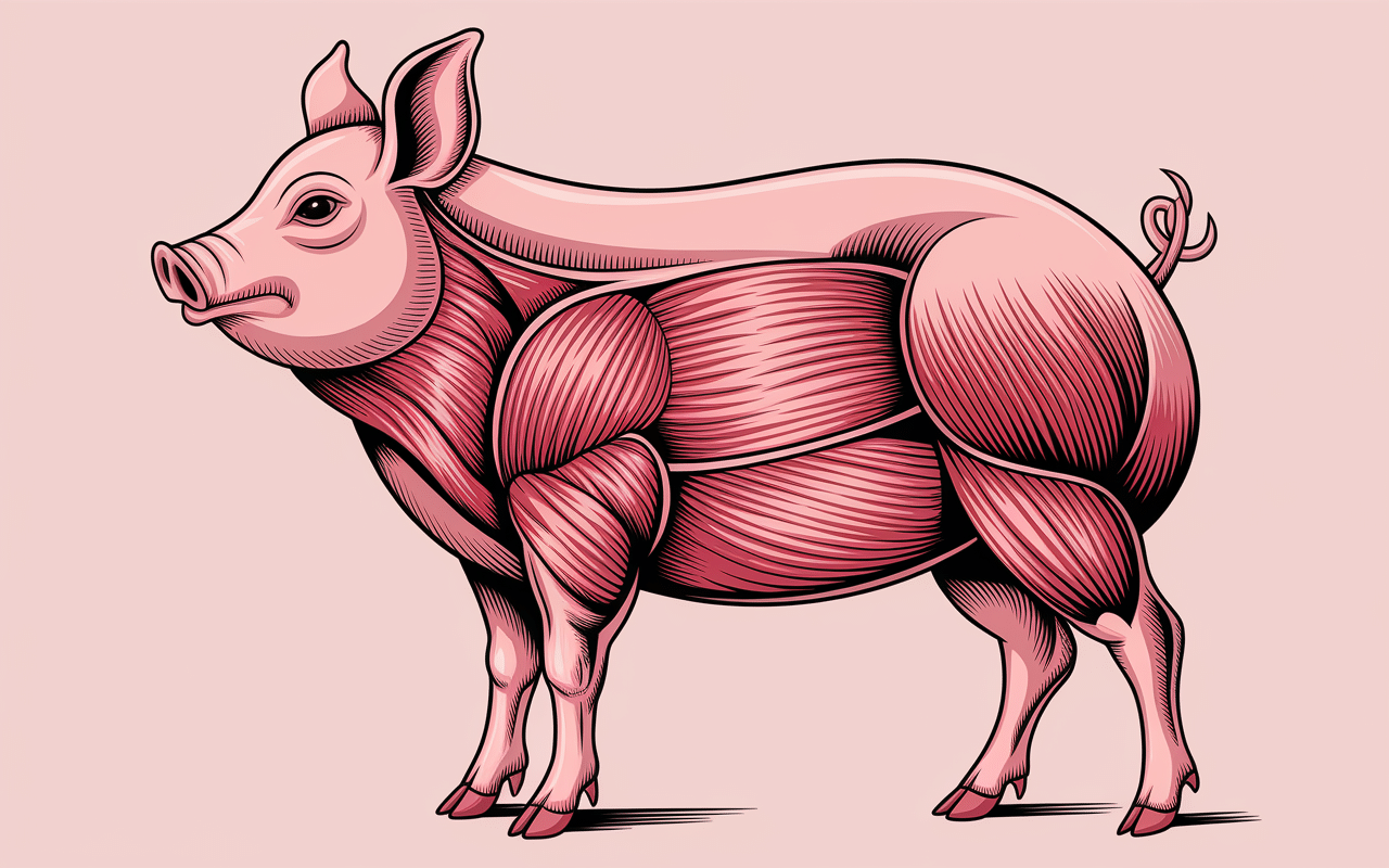 zone anatomique joue de porc tete