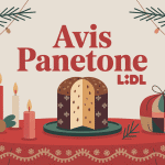 Panettone Lidl avis sur table de Noël décorée