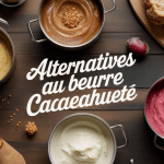 par quoi remplacer le beurre de cacahuète pots à tartiner variés sur table