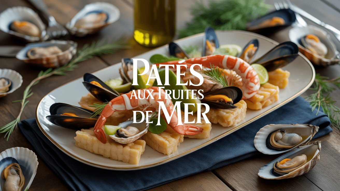 pates aux fruits de mer assiette moules crevettes calamars