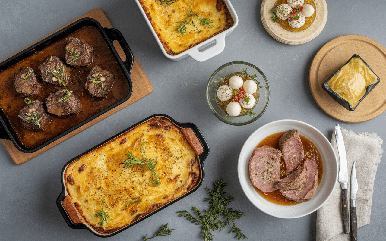 plats festifs à faire la veille assortiment de recettes