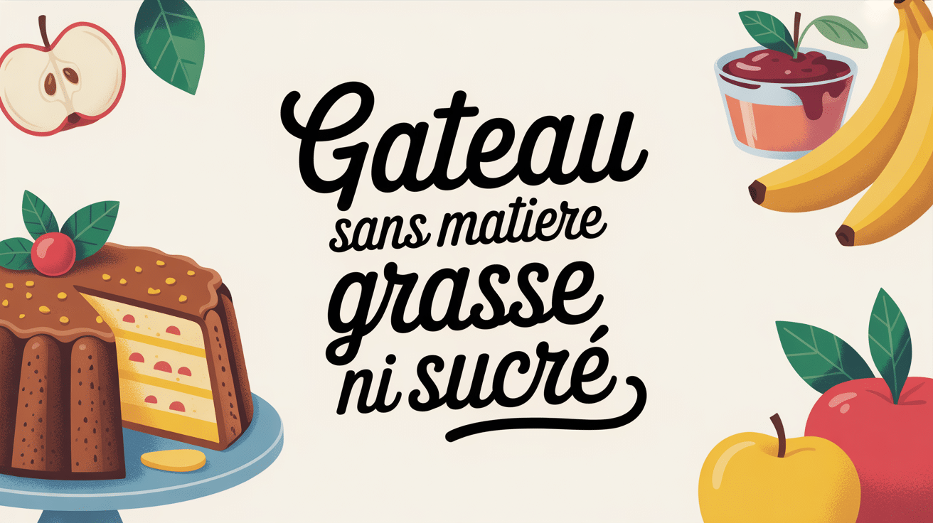 Gâteau sans matière grasse ni sucre avec ingrédients naturels