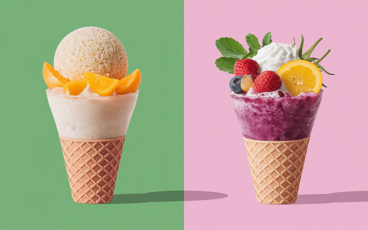 Différence nutrition glace sans sucre et traditionnelle