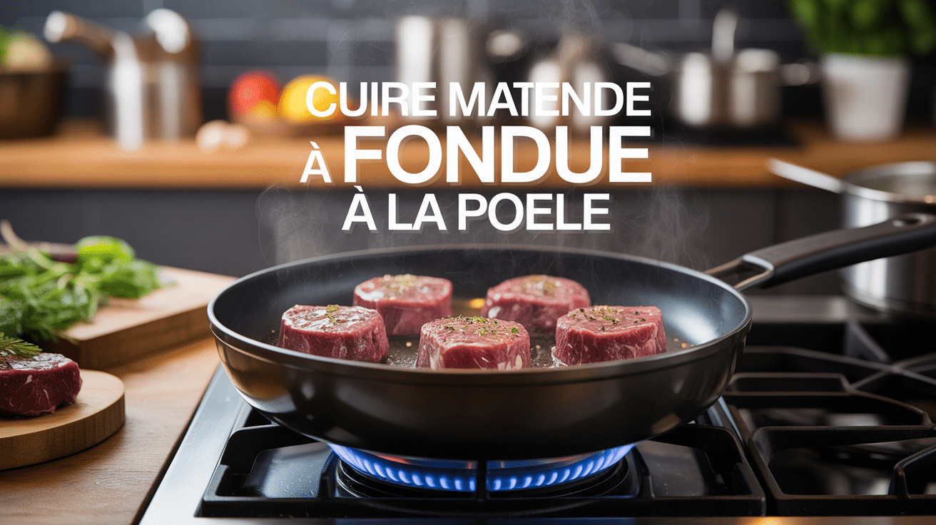 recette viande à fondue à la poêle en cuisson fonte