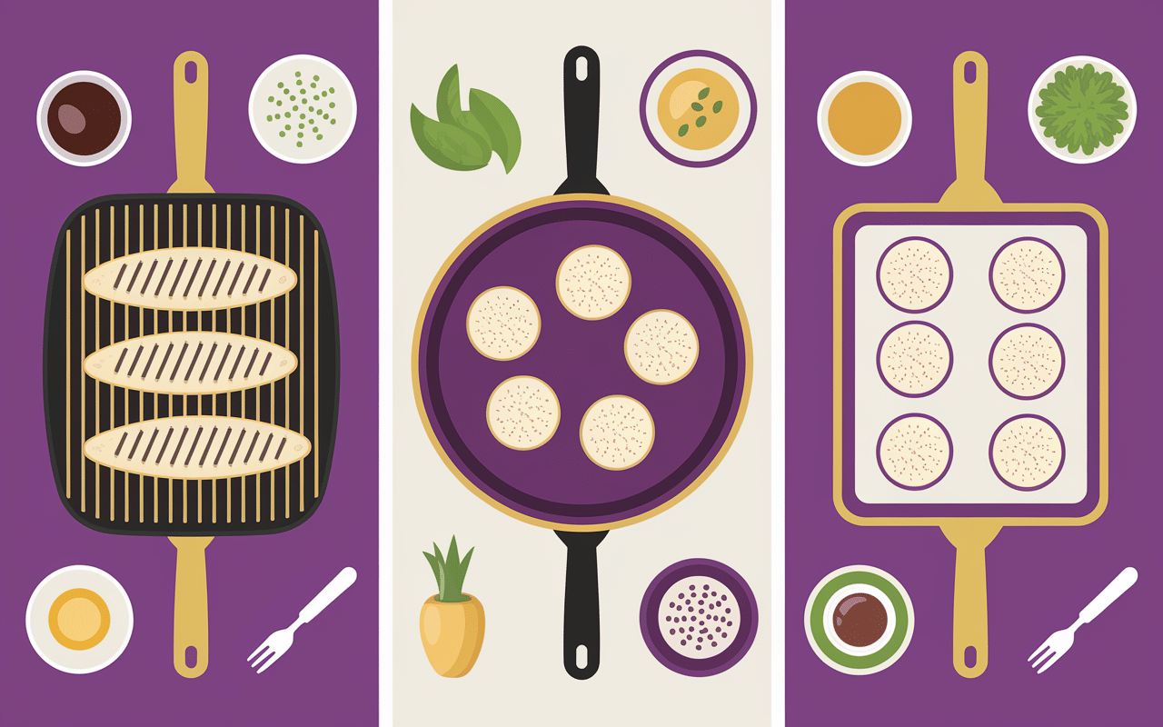 recettes aubergine blanche grill poêle four