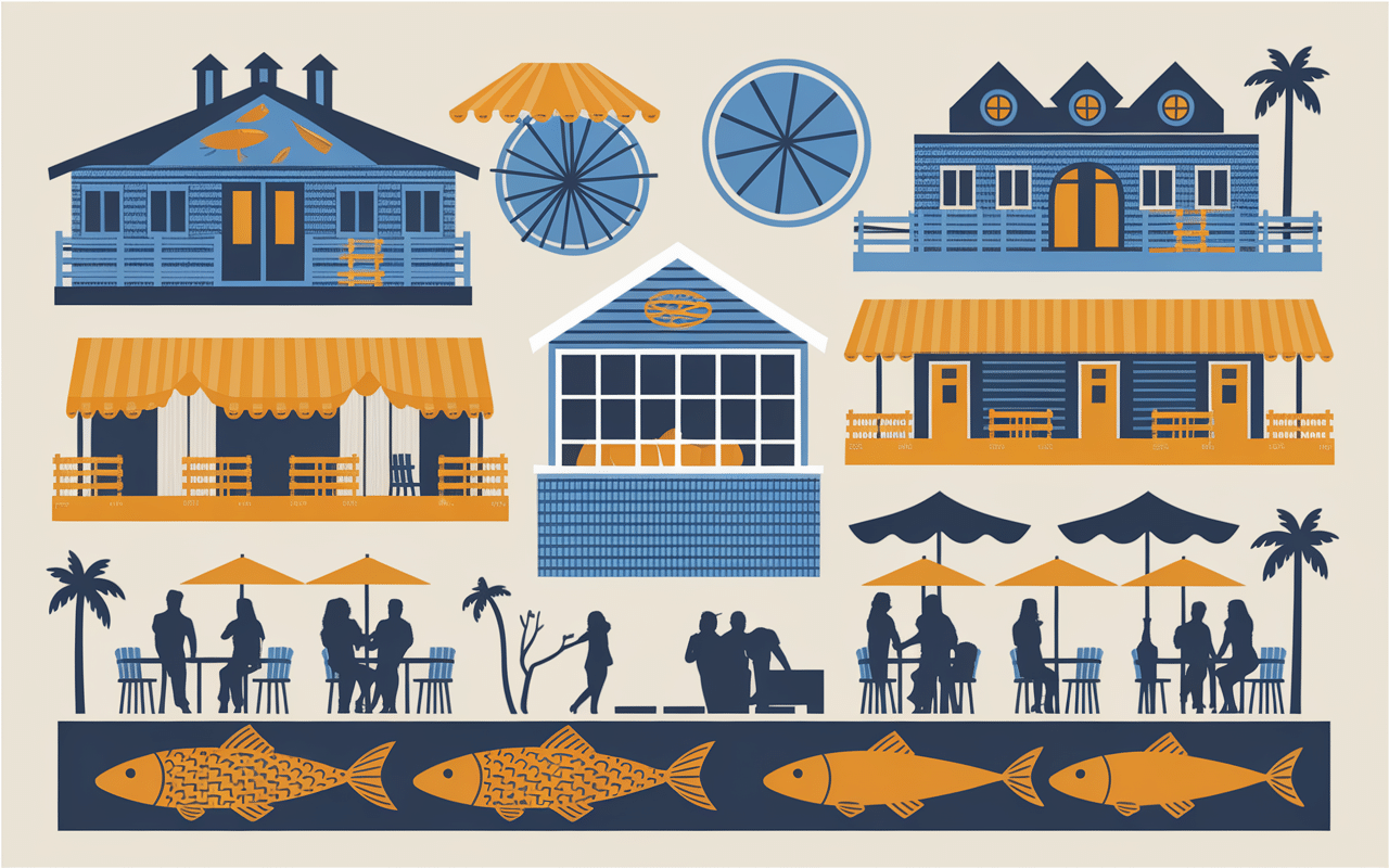 diversité restaurants de fruits de mer nice port