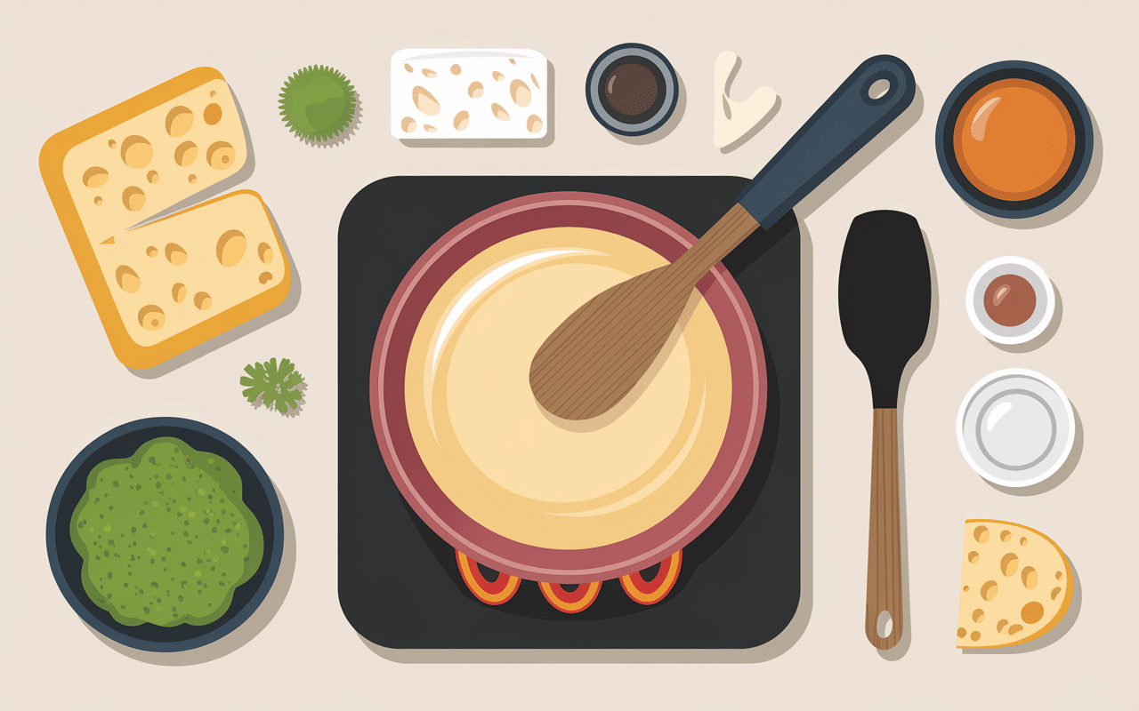 Preparation recette sauce raclette pour frite etape par etape