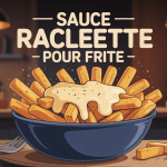 Bol de frites nappées de sauce raclette pour frite