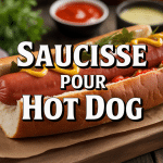 Saucisse pour hot dog grillée avec condiments