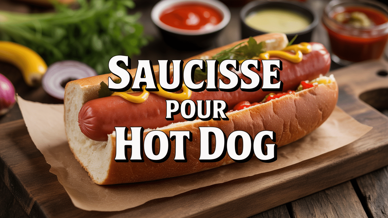 Saucisse pour hot dog grillée avec condiments