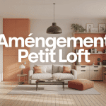 aménagement petit loft lumineux avec mezzanine et verrière