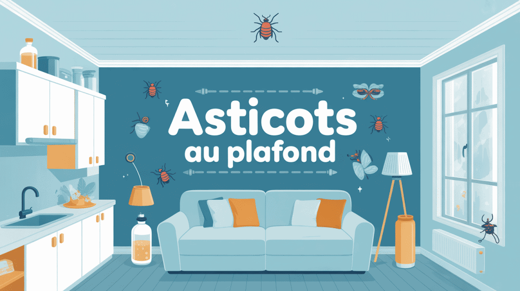 Illustration asticot au plafond, causes et solutions