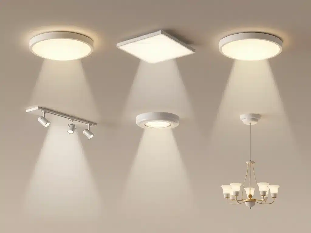 Diagramme types eclairage pour plafond