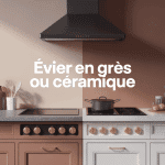 Illustration évier en grès ou céramique, comparatif rapide