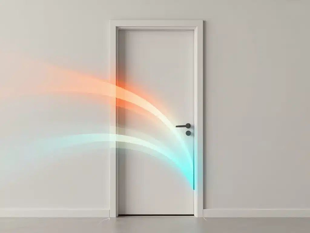 Schéma des fuites et joints pour isolant phonique pour porte