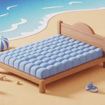 Illustration 3D matelas de plage pour galets confortable et durable
