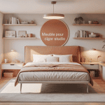meuble pour studio optimisé avec meubles multifonctions