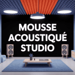 mousse acoustique studio, vue isométrique du traitement global