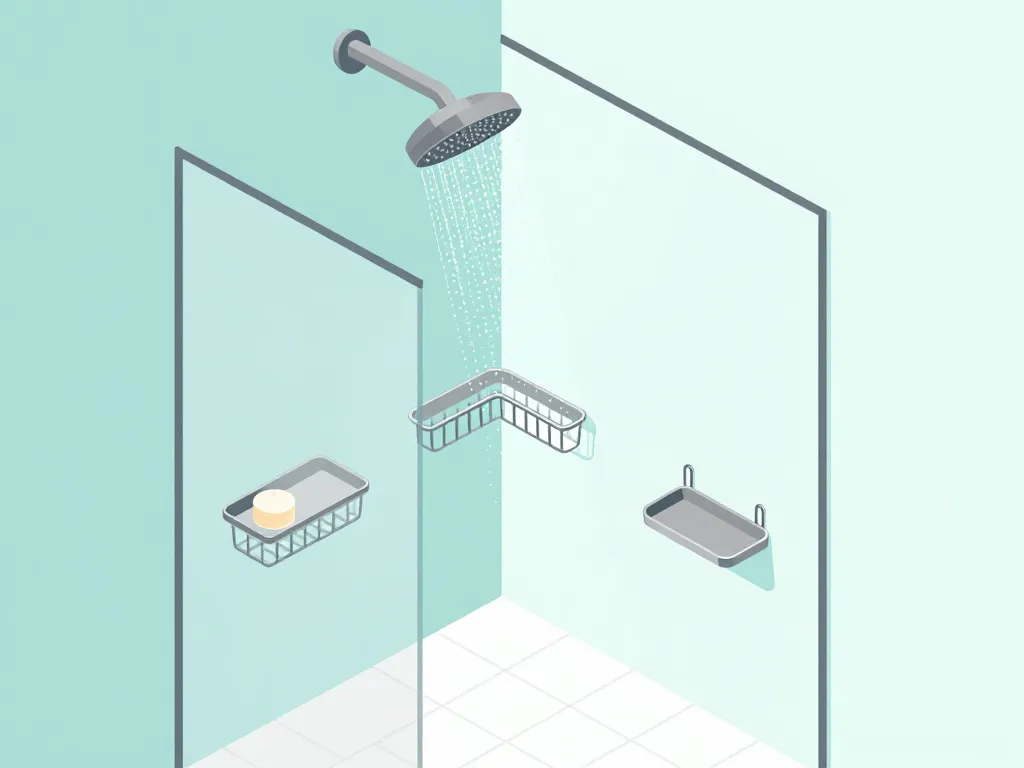 Organisation de la douche avec porte-savon pour douche