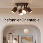 Illustration plafonnier orientable polyvalent dans la maison
