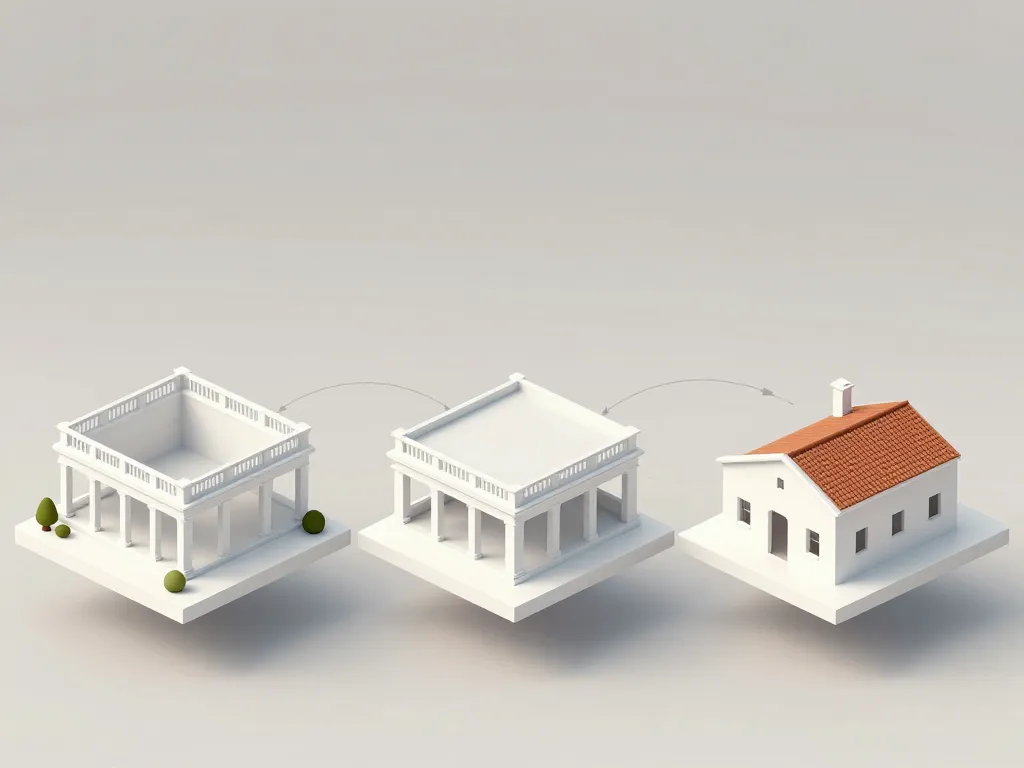 Diagramme comparatif des plans maison blanche tendance