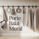 porte balai mural organisé avec pinces et crochets