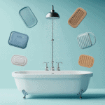Illustration porte-savon pour douche durable et antirouille