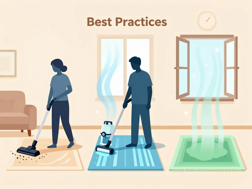 produit shampouineuse étapes aspirer laver sécher