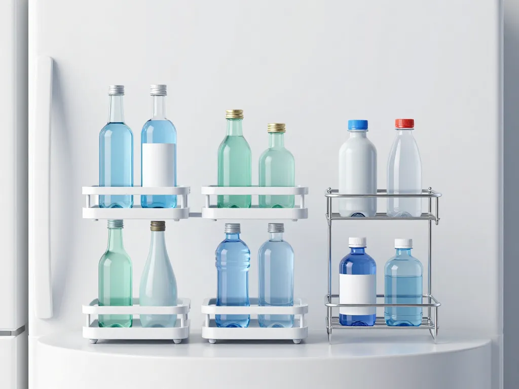 range bouteille frigo empilable, sous-étagère et à poser