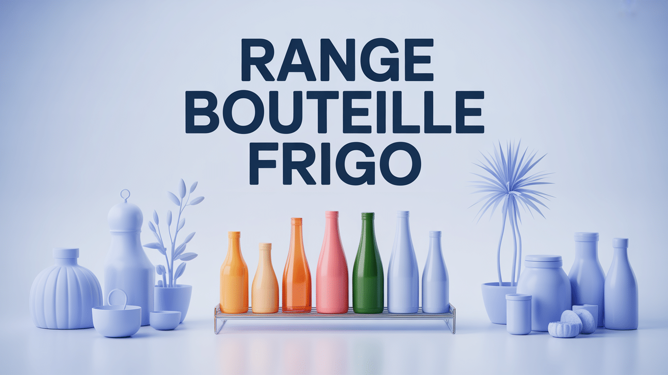 range bouteille frigo dans réfrigérateur ouvert, gain de place