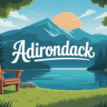 vue adirondak montagne lac chaise emblématique