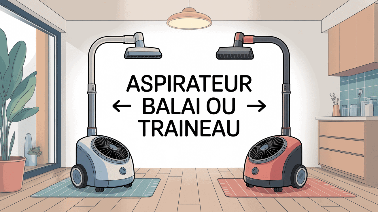 aspirateur balai ou traineau illustration centrale moderne