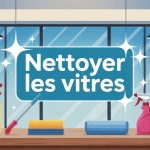 illustration avec quoi nettoyer les vitres et outils écologiques