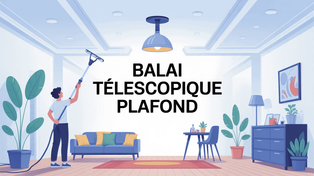 Nettoyage plafond haut avec balai telescopique plafond