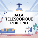 Nettoyage plafond haut avec balai telescopique plafond
