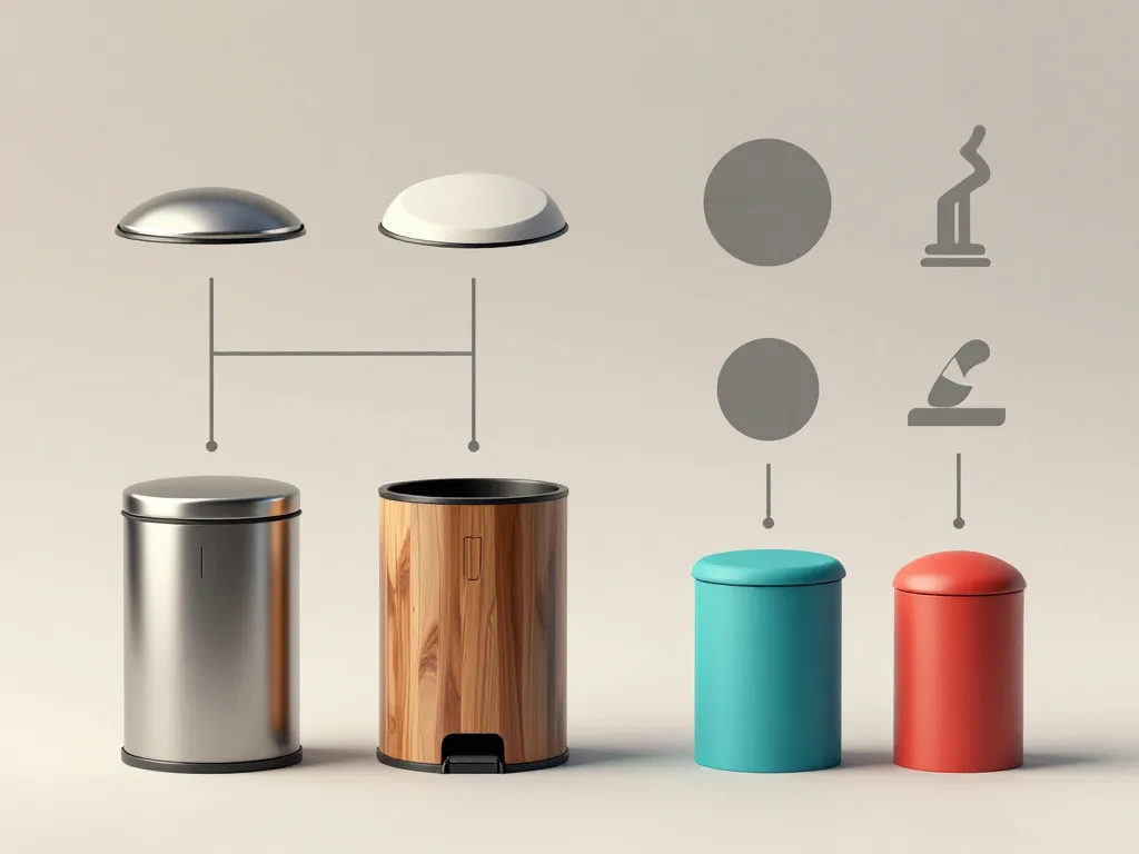 concept belle poubelle matériaux formes ouverture silencieuse