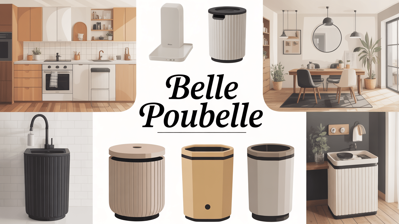belle poubelle intégrée dans intérieur moderne cuisine salle de bain bureau